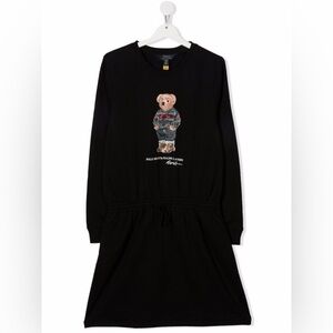 Ralph Lauren Girls Polo Print Sweater Dress